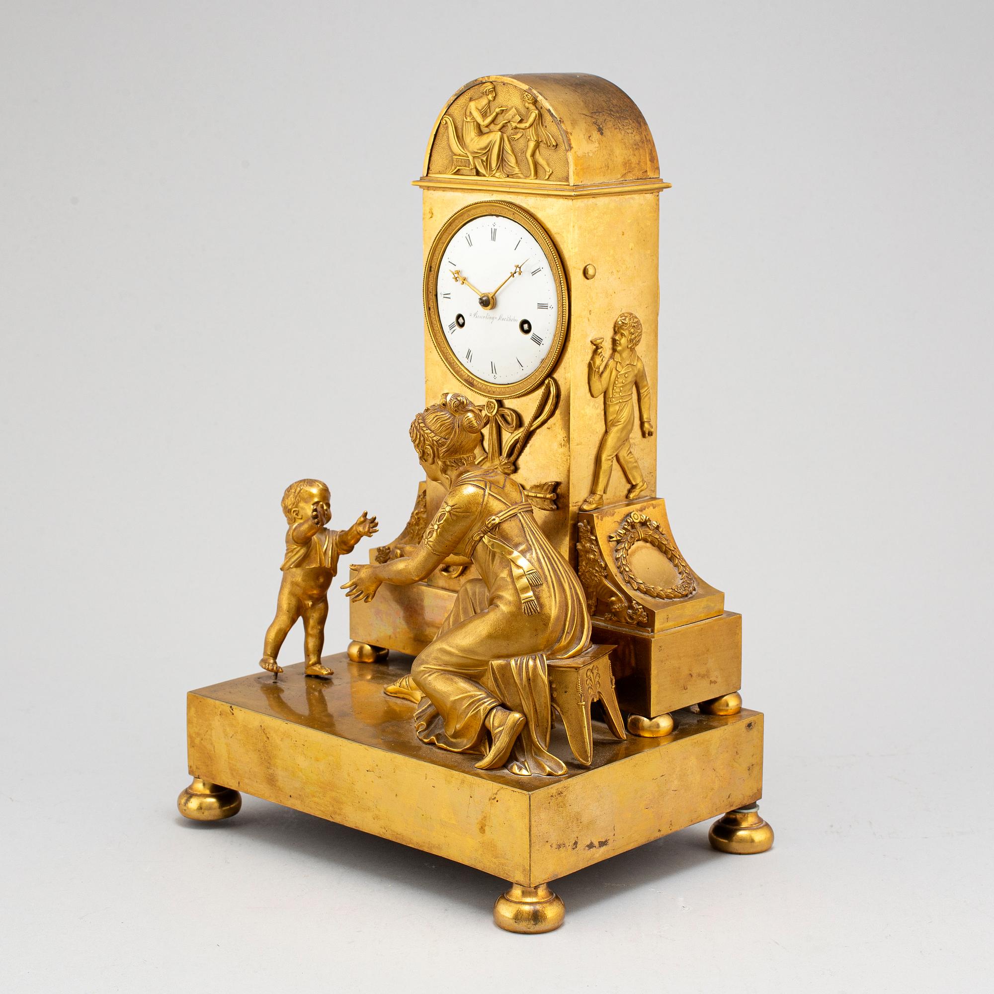 BORDSPENDYL, av Per Henrik Beurling (urmakare i Stockholm 1783 -1806 (1830), empire.