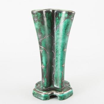 Wilhelm Kåge, a Gustavsberg "Argenta" stonewear vase from 1932.