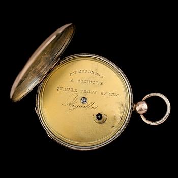 FICKUR, 2 st, en doublé och en metall, en märkt Lonville Watch, 1800-/1900-tal.