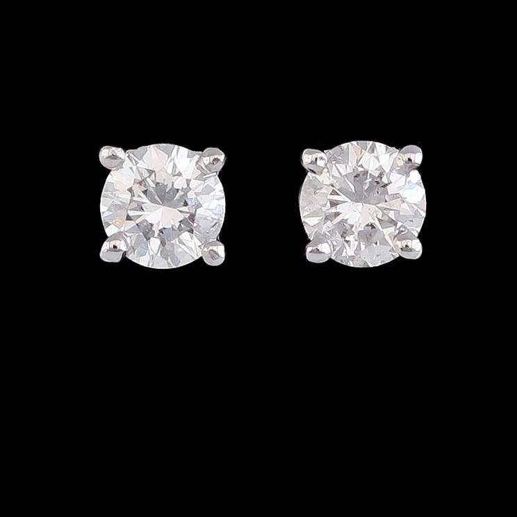 ÖRHÄNGEN, 1 par, 18K vitguld, briljantslipade diamanter tot ca 0.36 ct.