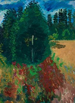 Inge Schiöler, Landscape with trees.