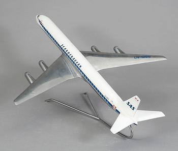 FLYGPLANSMODELL, metall, Fermo model factory, Danmark, 1960-tal.