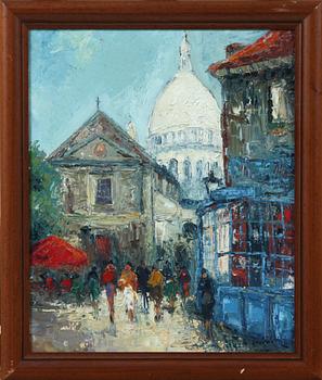 OKÄND KONSTNÄR, olja på duk. Frankrike.