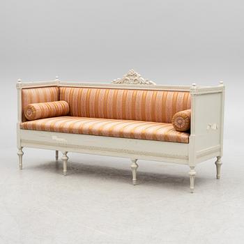 A Gustavian style sofa, 19th century.
