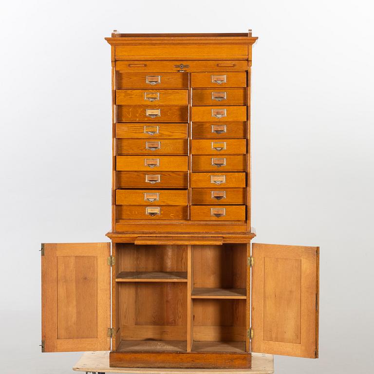 An early 20th century filing cabinet.