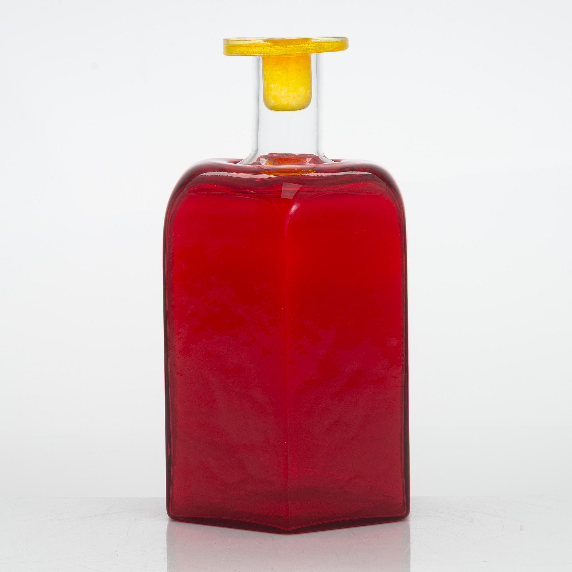 Markku Salo, flaska, signerad Markku Salo, Nuutajärvi.