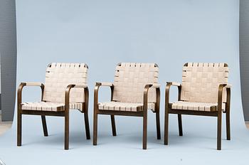 Alvar Aalto, A SET OF SIX ARMCHAIRS No 45.