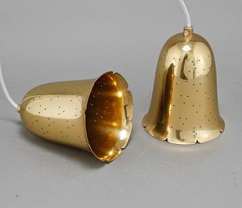 LAMPOR, mässing, ett par, Boréns, 1900-talets andra hälft.