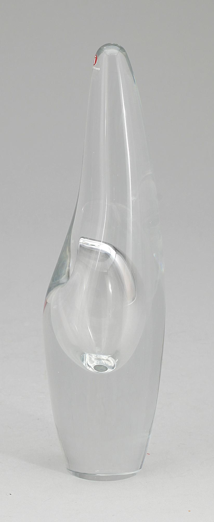 SKULPTUR/VAS, glas. "Orkidé", Timo Sarpaneva, Iittala. Sign o dat 1984.