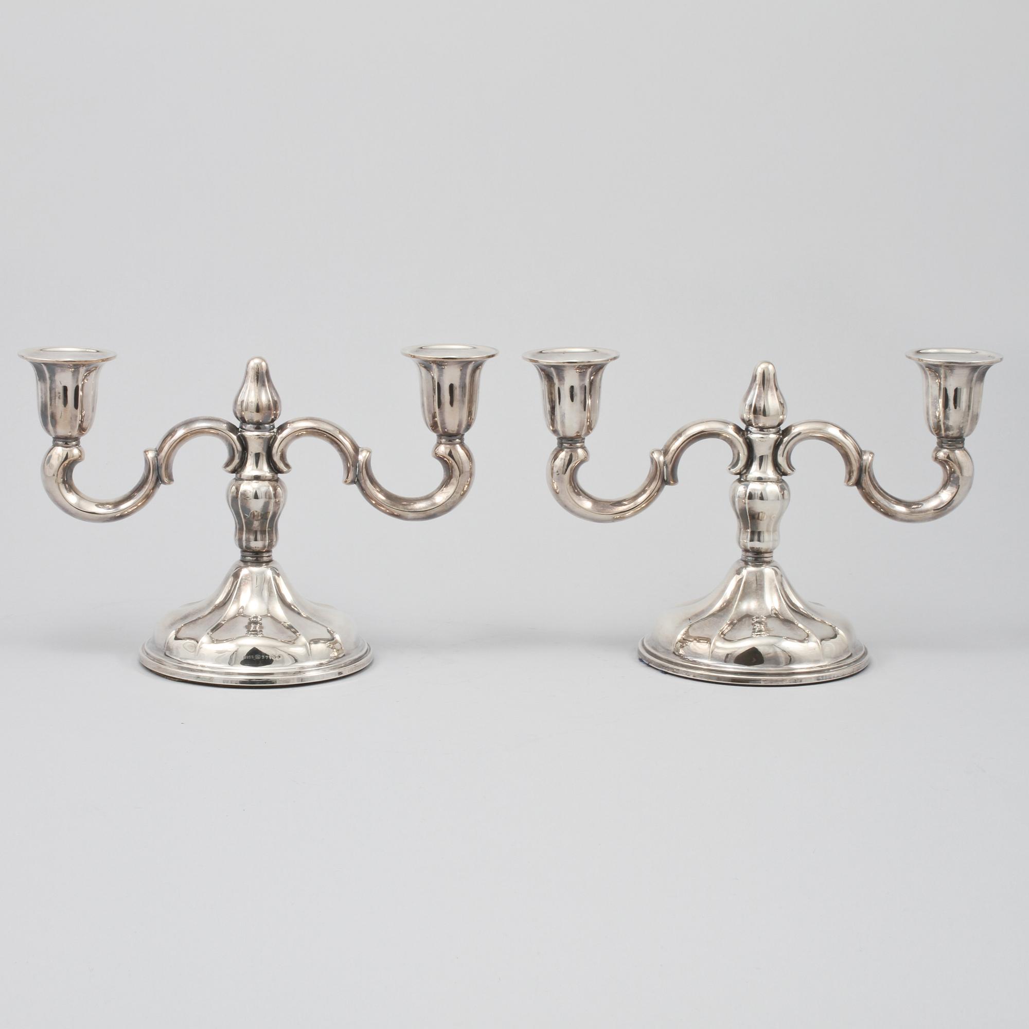 KANDELABRAR, ett par, silver, 1900-tal.