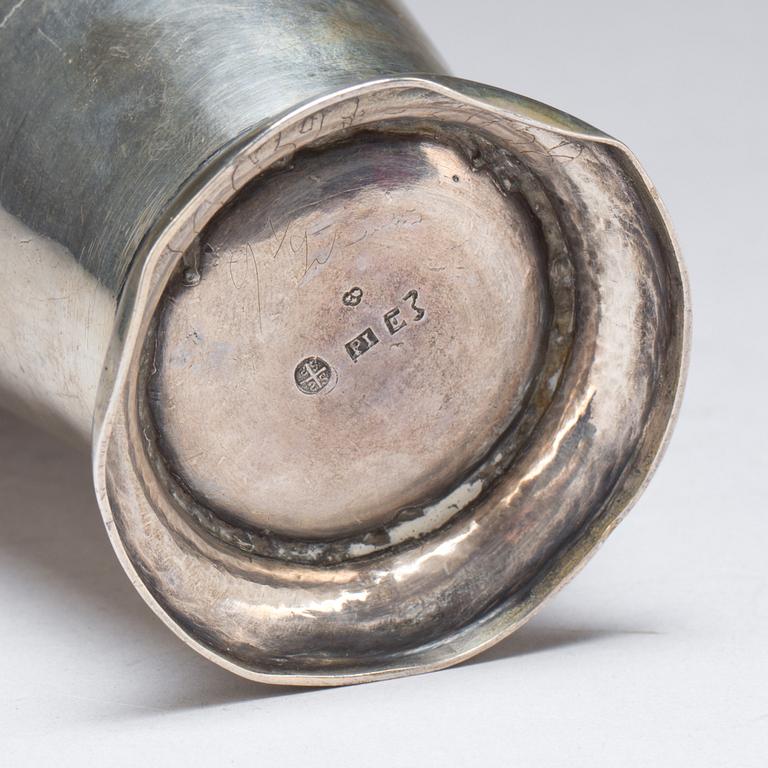BÄGARE, silver. Petter Johansson(1805-1821) Sölvesborg 1811. 120g.