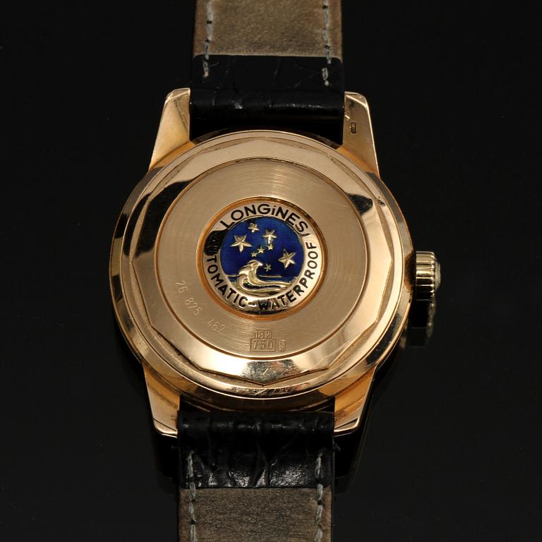 HERRARMBANDSUR, 18 k guld, "Conquest Heritage", Longines, 1900-talets slut, total vikt 52 g.