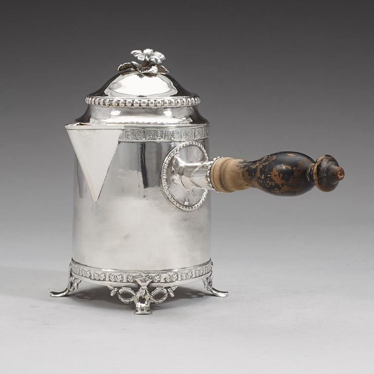 A Swedish 18th century silver milk-jug, mark of Stephan Halling, Örebro 1788.