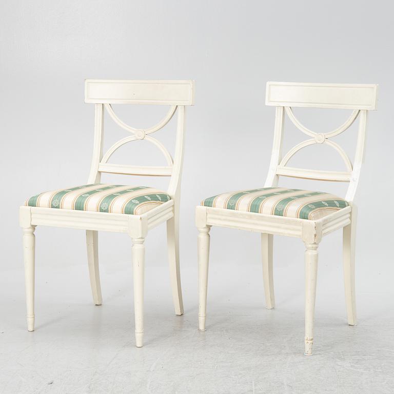 Chairs, 6 pcs, Gustavian style, in the Bellman model, 20th century.