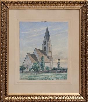 JOHAN KAHL, akvarell, signerad och daterad 1885.