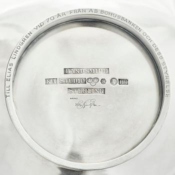 Helge Lindgren, a sterling silver bowl, Stockholm, Sweden 1952.