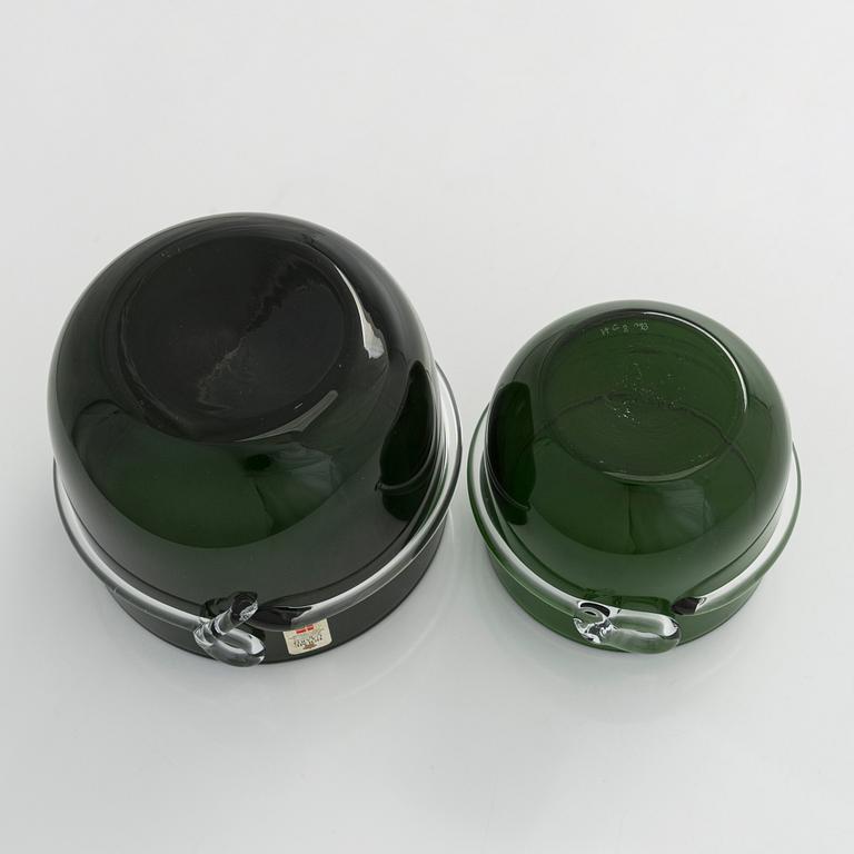 Michael Bang, six flower pots, Holmegaard, Denmark.