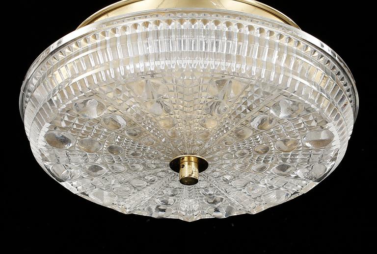 TAKLAMPOR, ett par. Carl Fagerlund, Orrefors.