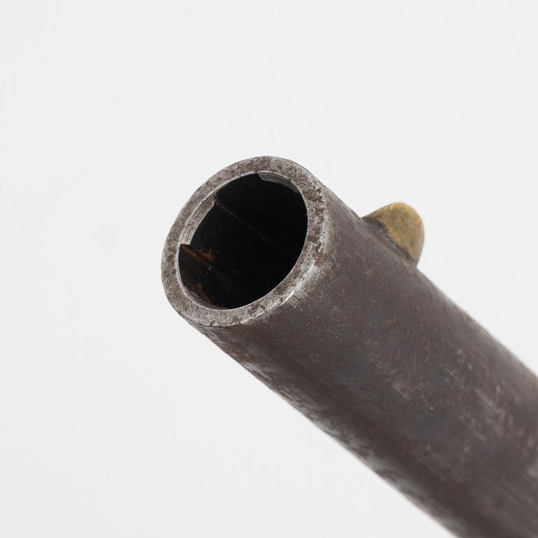 A Swedish rifled percussion pistol 1850 pattern.