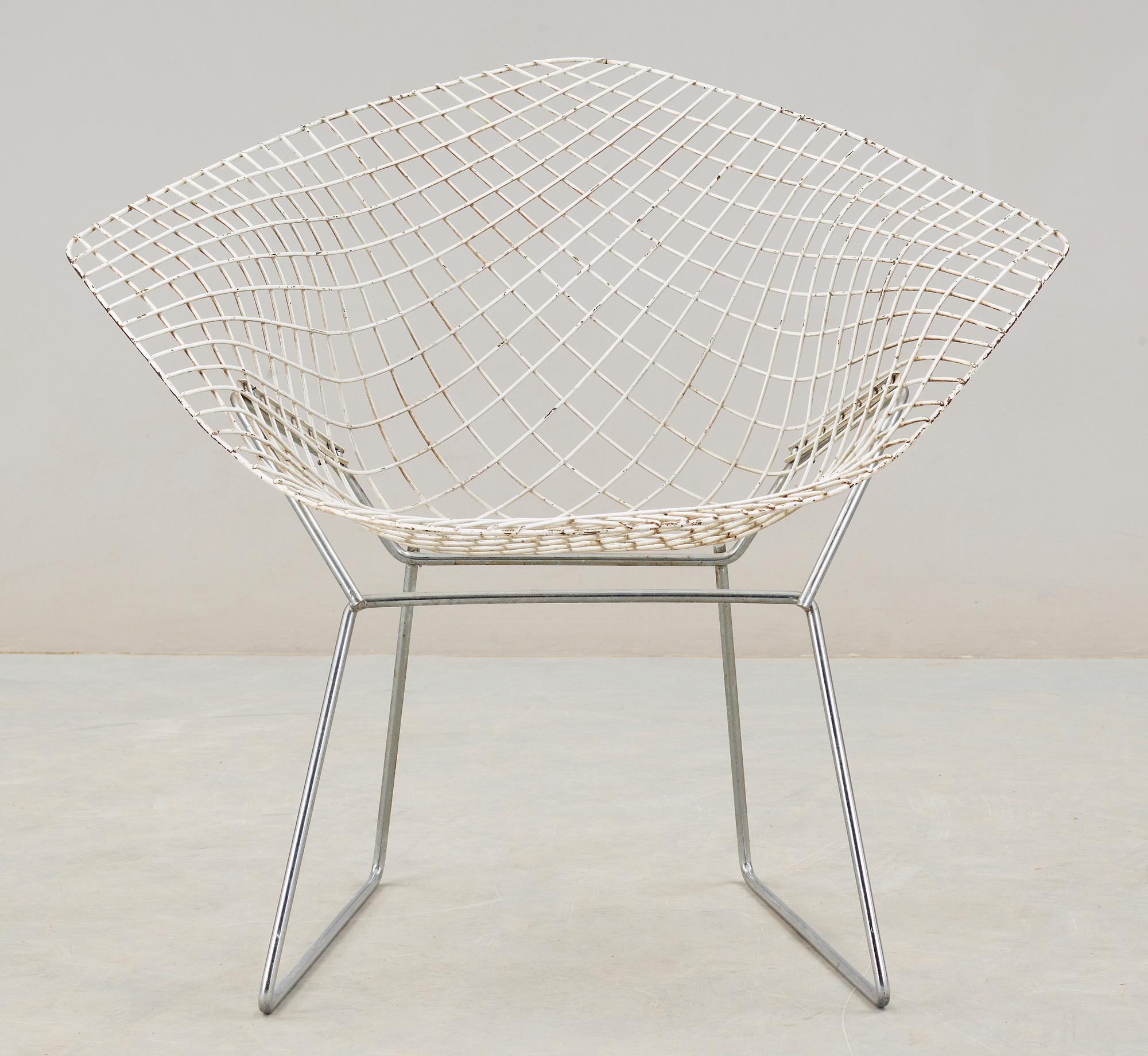 FÅTÖLJ, "Diamond chair", Harry Bertoia, modellen formgiven år 1952.