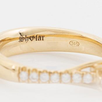 Cushion cut diamond ring.