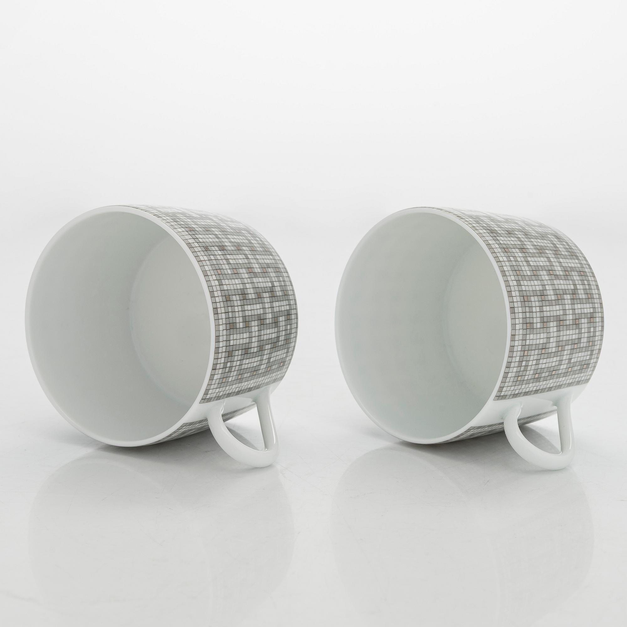 Hermès, koppar med fat, ett par, " Mosaique au 24".