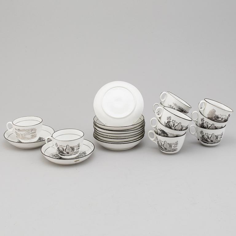 11 porcelaine empire coffee cups, early 19th century.