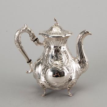 GEWE SILVERVARUFABRIK kaffeservis 4 dlr silver Malmö 1950/60-tal.