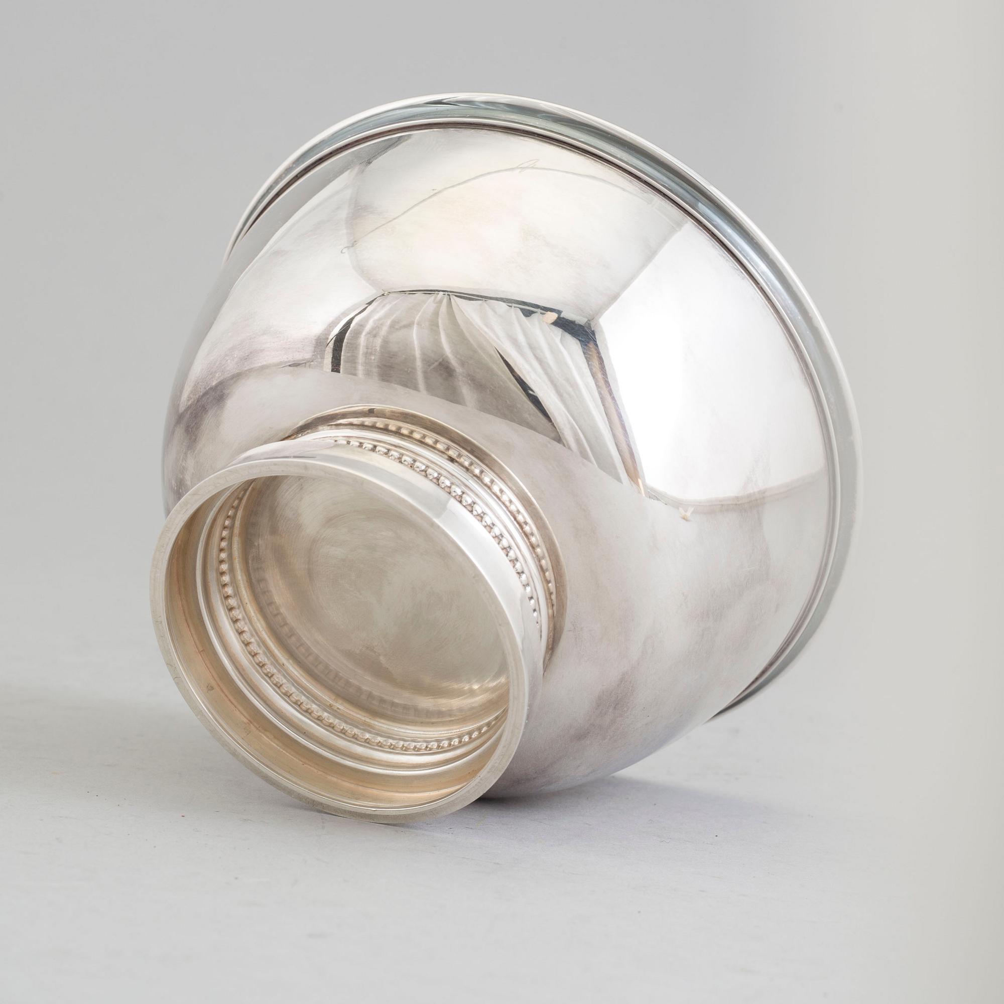 a silver bowl by Eric Löfman, Mema, Lidköping 1992.