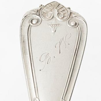 A set of Swedish silver spoons, Haparanda 1904-1906 (14 pieces).