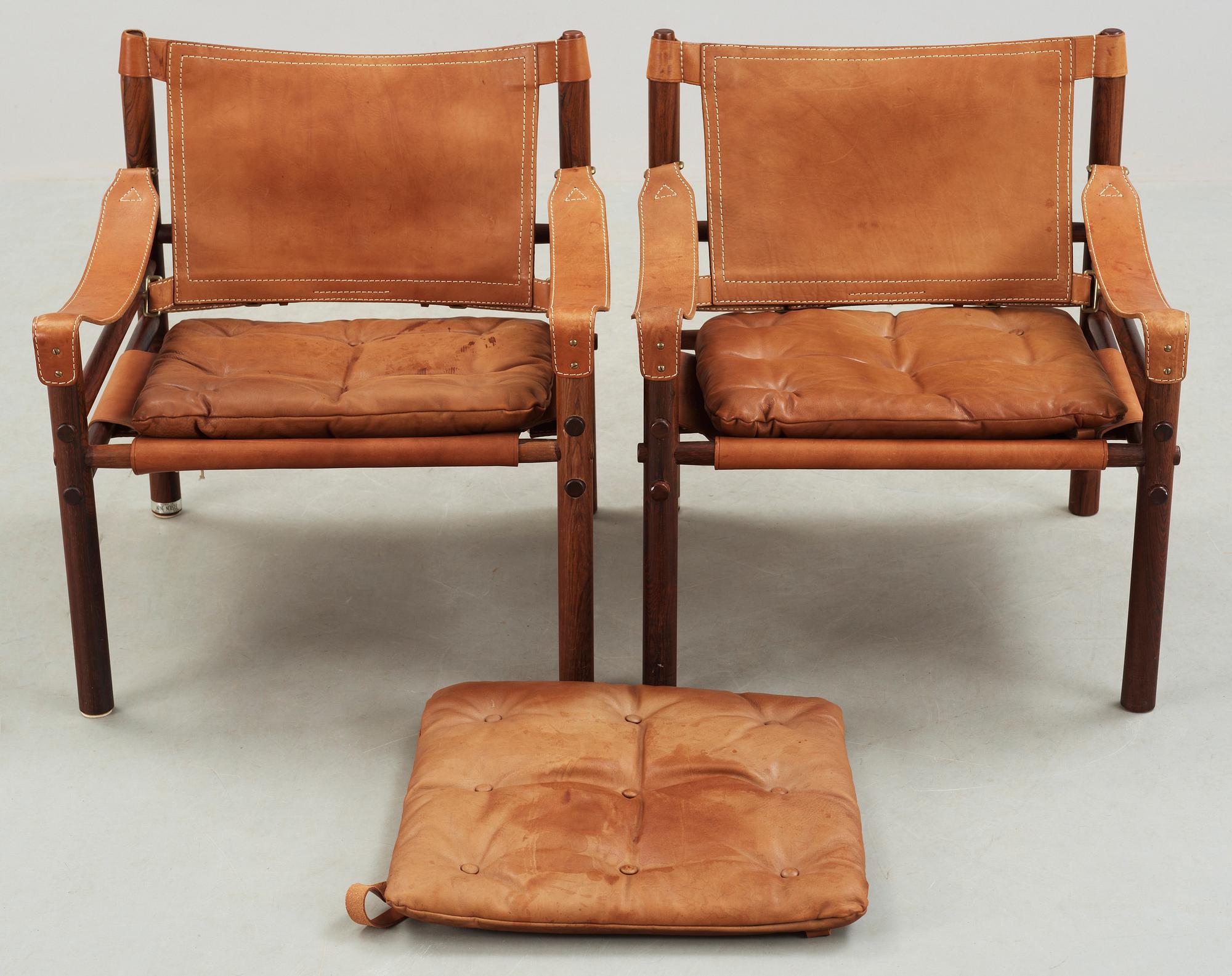FÅTÖLJER, ett par, "Scirocco", design Arne Norell. 1900-tal.