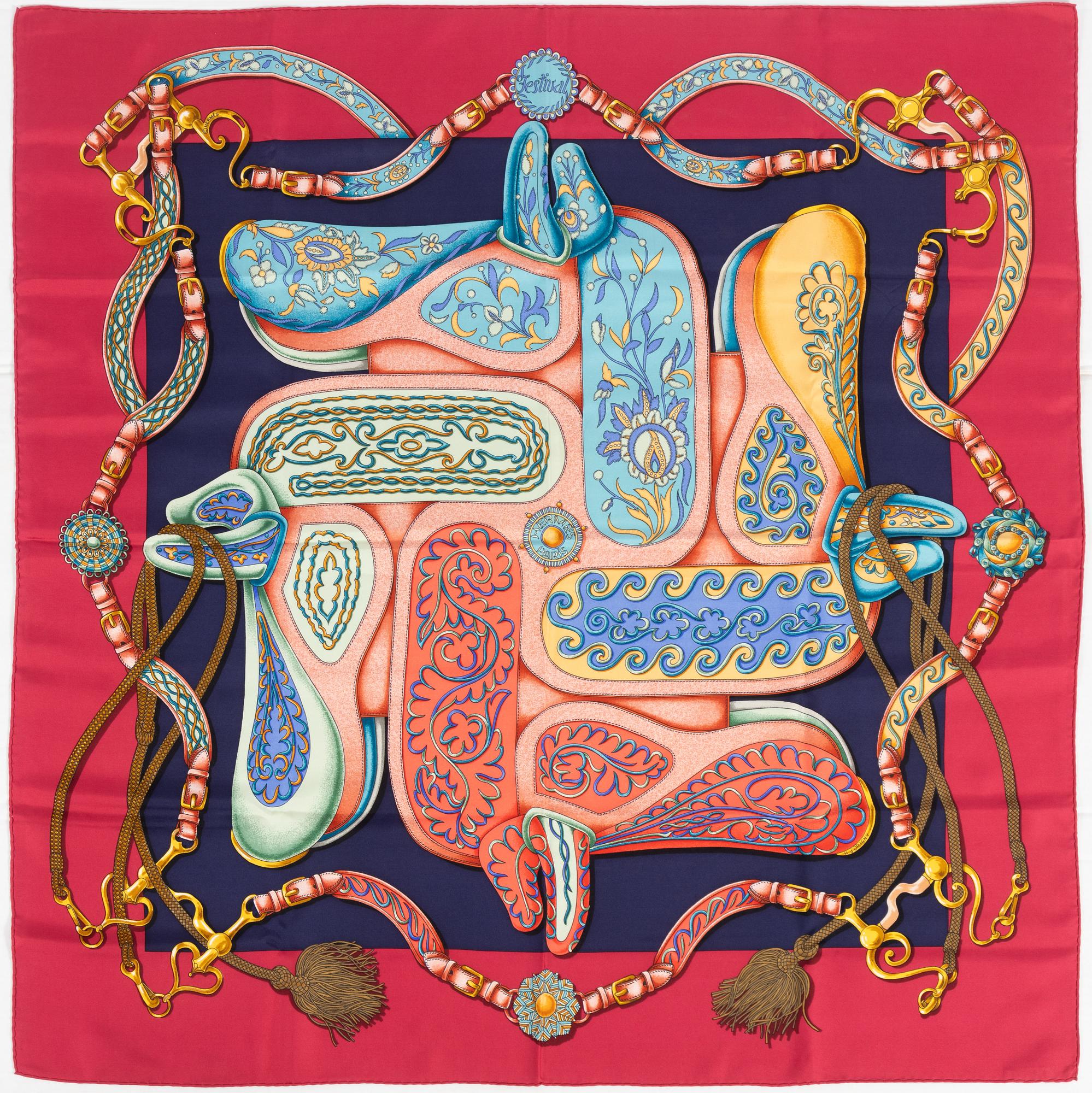 Hermès, scarf, "Festival".