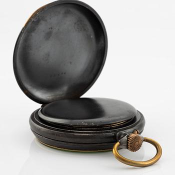 Pocket watch, "Super Goliath", Calendar, Moon Phase, 93 mm.