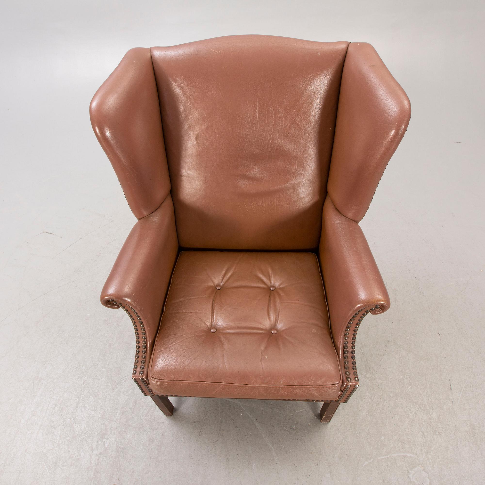 A 1960s leather armchair.