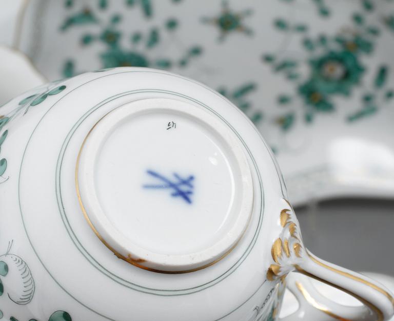 SERVISDELAR, 59 delar, porslin, Meissen, 1900-talets andra hälft.
