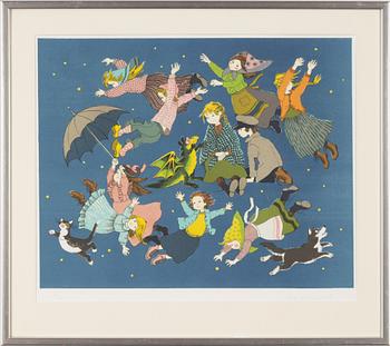 Ilon Wikland, lithograph in colours, signed 44/360.