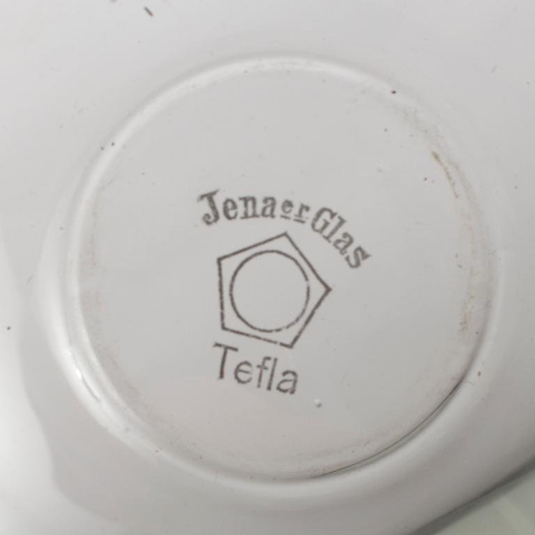 WILHELM WAGENFELT, 36 delar till teservis, delar, för Jenaer Glaswerke, Jena.