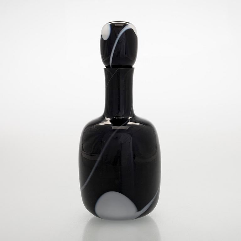 Timo Sarpaneva, a 'Blues' glass carafe, signed Timo Sarpaneva 5/1986.