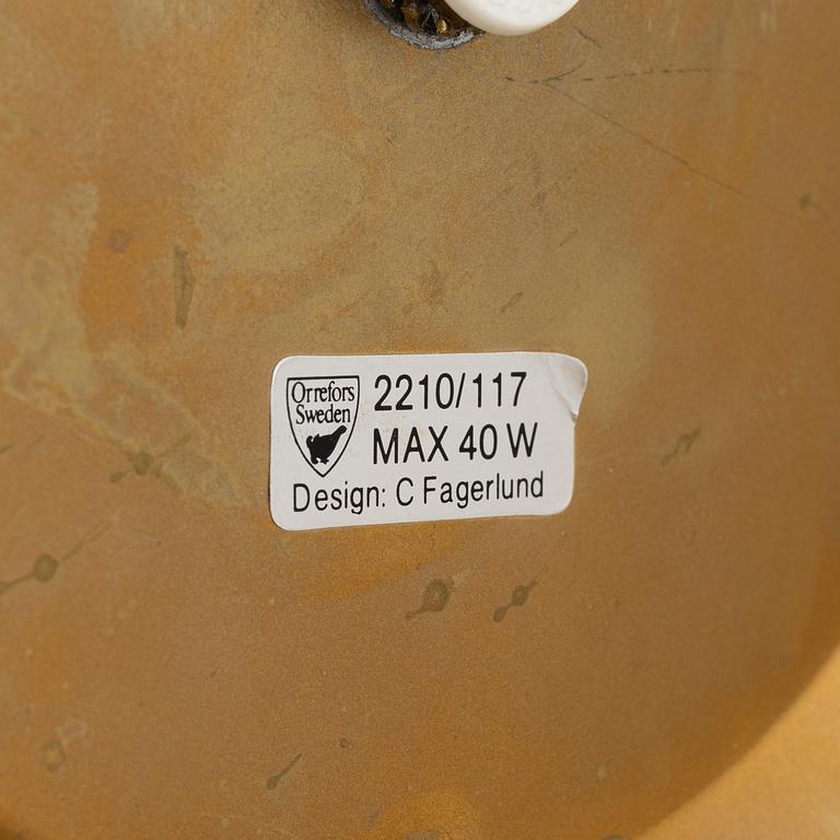 Carl Fagerlund, bordslampa, Orrefors.