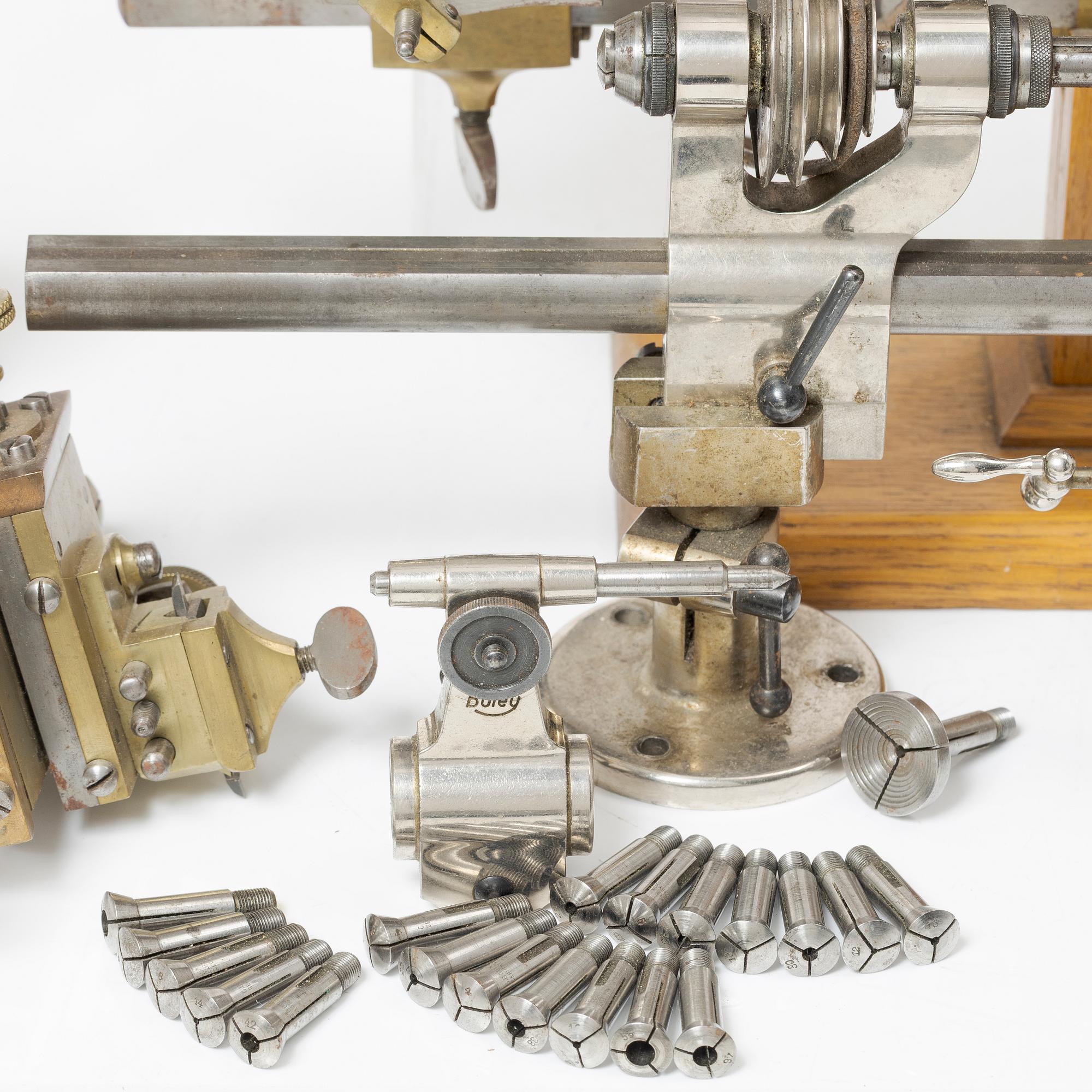 Watchmaker's equipment, Tools, Lathe, metal and wood "No Reserve".