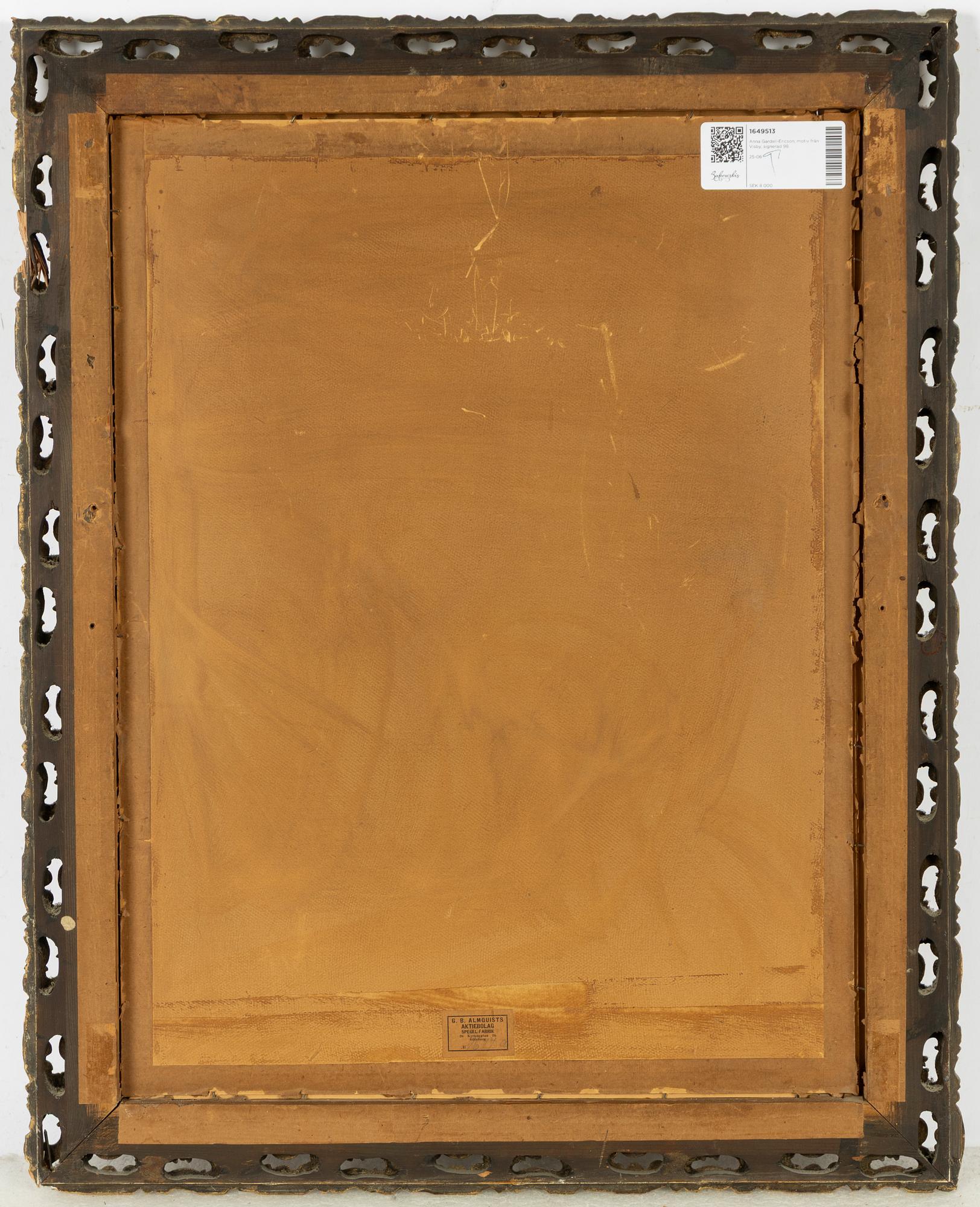 Anna Gardell-Ericson, Motiv från Visby, St Hansgatan med Drotten och St Lars ruin.