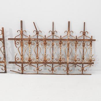 Staket 5 sektioner omkring 1900 smide.