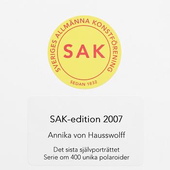 ANNIKA VON HAUSSWOLFF, polaroidfotografi, SAK-edition 2007, signerad á tergo.