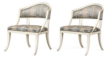 866. A pair of late Gustavian armchairs by E. Ståhl (not signed).