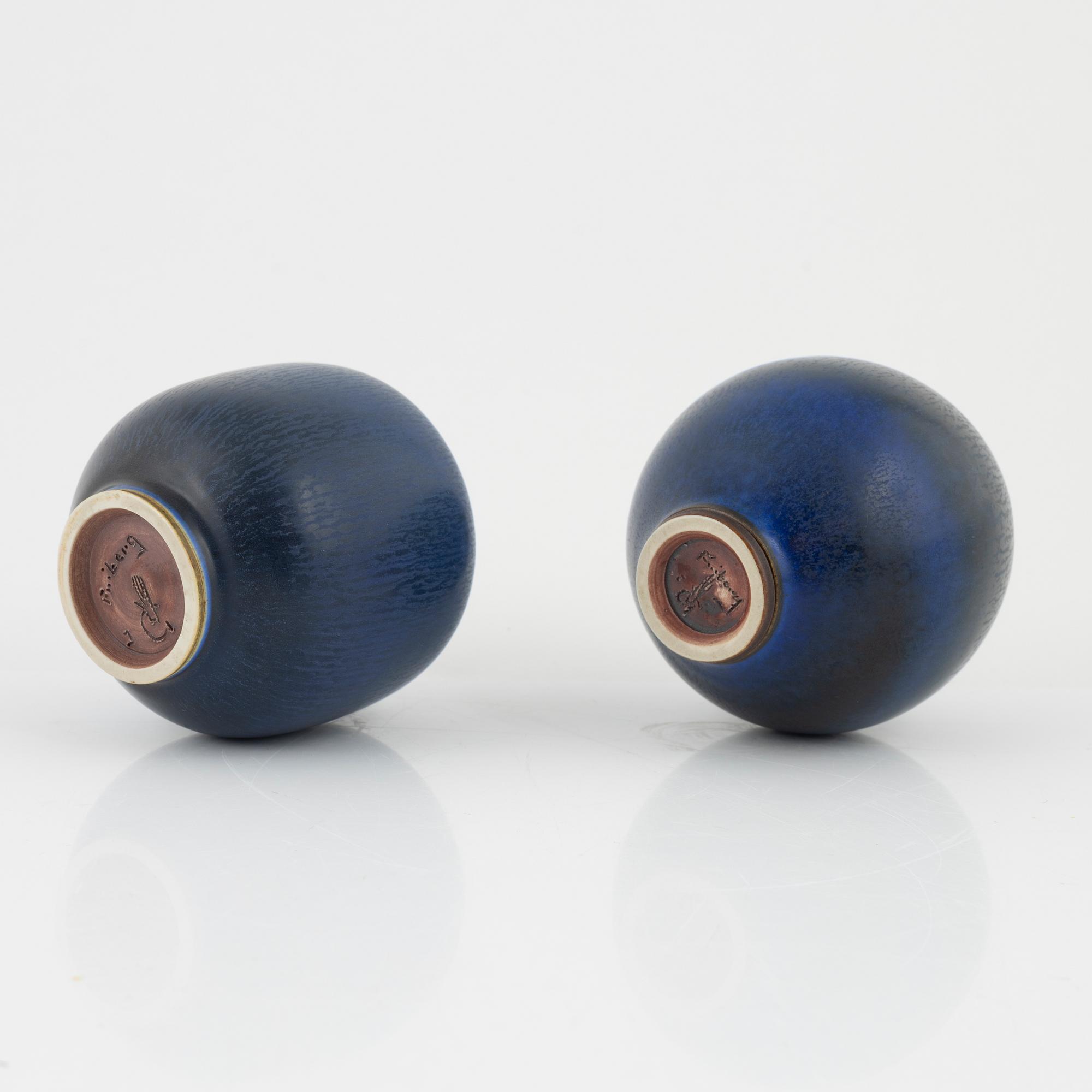 Berndt Friberg, vases, 2 pieces. Gustavsbergs studio.