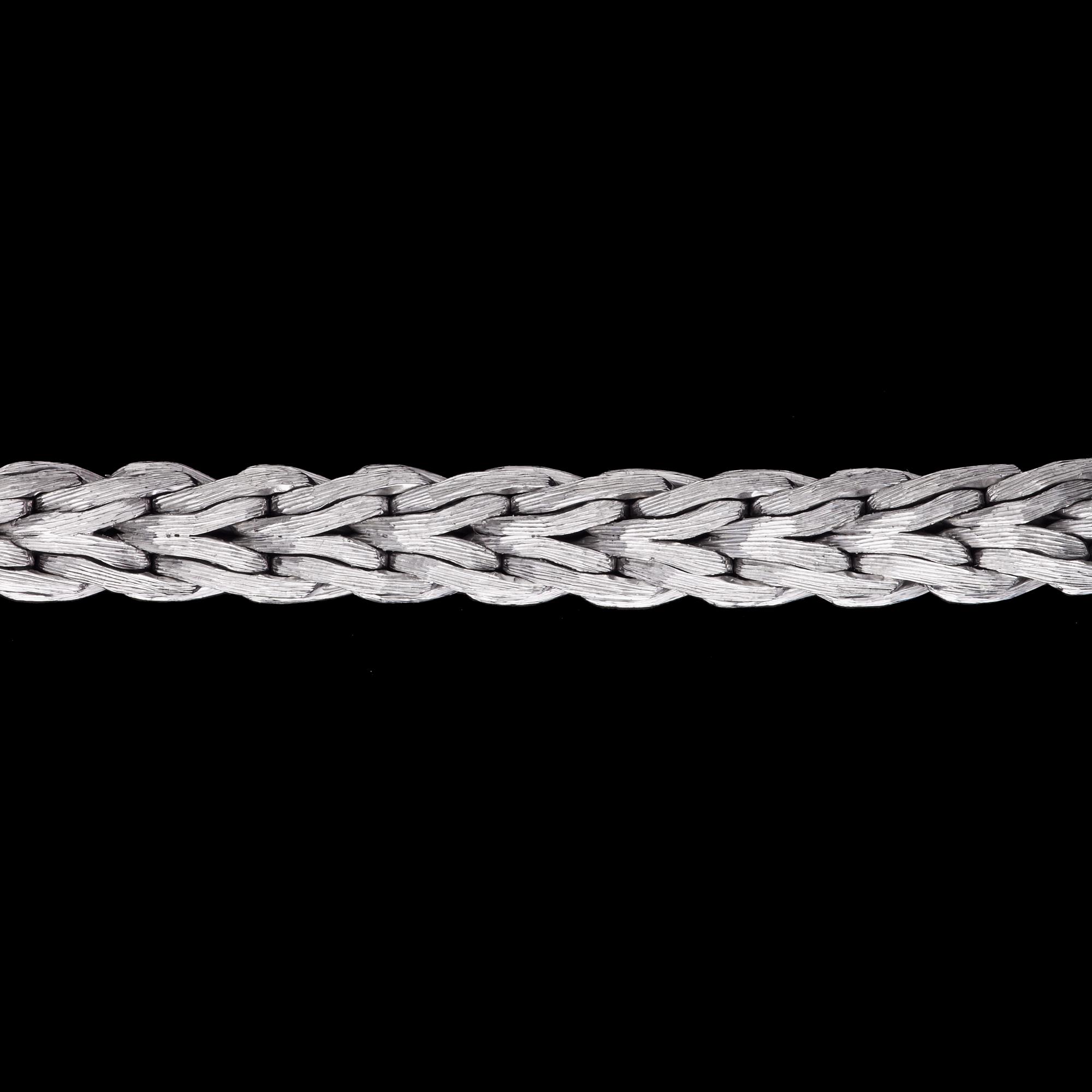 A white gold bracelet, weight 169 g.