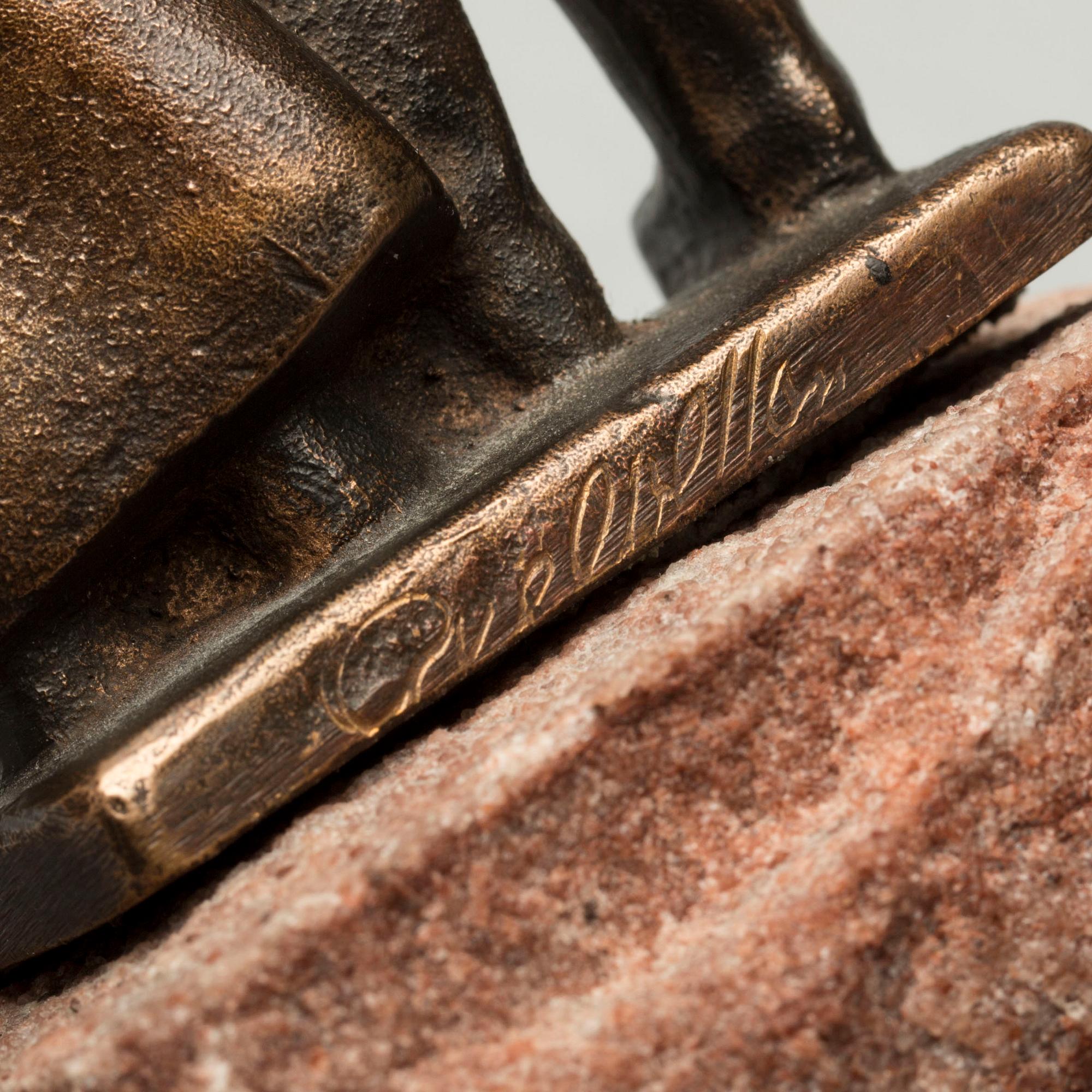 AXEL OLSSON, brons, signerad.