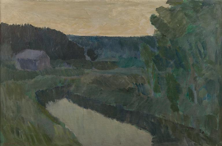 VEIKKO VIONOJA, oil on wooden panel, signed and dated -49.