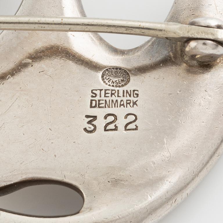 Henning Koppel, Georg Jensen, brosch, sterlingsilver, Danmark 1950-tal.
