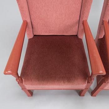 Evert Toivonen, fåtöljer, ett par, tillverkare Möbelfabrik T. Karvanen, Kuopio Finland 1930-tal.